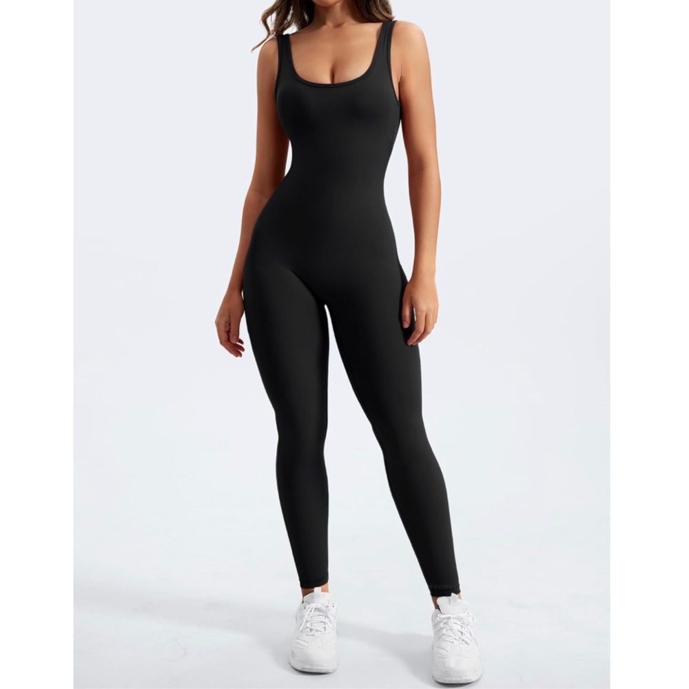One Piece Backless Scrunched Legging Jumpsuit